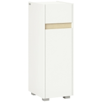 kleankin Mobiletto Bagno con Cassetto e Armadietto con Mensola Regolabile in Legno 30x33x88cm, Bianco