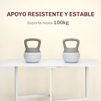 HOMCOM Mesa de Comedor Plegable para 4-6 Personas con Ruedas y Alas Abatibles Mesa Abatible para Cocina 120x80x73 cm Blanco(m-6)