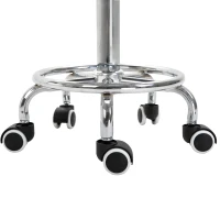 Vinsetto Taburete con Ruedas, taburete de masaje con altura ajustable 50-64 cm y asiento acolchado, giratorio 360°, negro(m-5)
