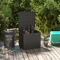 HOMCOM 107 L Plastic Storage Chest with Lid - Charcoal Grey(m-2)