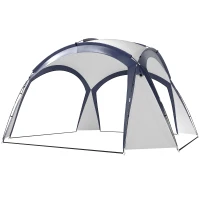 Tonnelle barnum contemporain en dôme gris clair bleu(m-6)