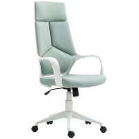 HOMCOM Bürostuhl aus Netzstoff mit Wippfunktion, Höhenverstellbar und drehbar, 63x63x117-127 cm, Grün