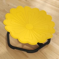 AIYAPLAY Chaise pivotante sensorielle pour enfant, siège pivotant pour l'entraînement de l'équilibre et de la coordination, jaune(m-7)