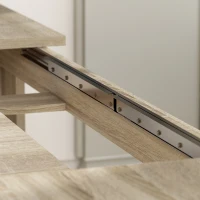 HOMCOM Table à manger extensible, extensible de 180 à 260 cm, pour 6-10 personnes, bois(m-4)