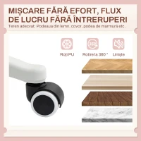 HOMCOM Scaun de Birou cu Urechi de Iepure Regulabil din Pile Roz(m-5)