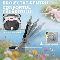 AIYAPLAY Triciclu Pliabil pentru Copii 6 în 1 cu Mâner Reglabil pentru Părinți și Copertină pentru Vârste 1-5, Negru(m-6)