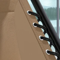 Outsunny Zero Gravity Lounger Chair Set of 2, Folding Reclining Patio Chair with Shade Cover, Cup Holder, Soft Cushion and Headrest for Poolside, Camping, Coffee(m-9)