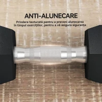 HOMCOM Haltere Antiderapant 6kg Negru(m-5)