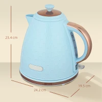 HOMCOM 3kW Rapid Boil Honeycomb Kettle - Light Blue(m-3)
