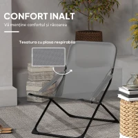 Outsunny Scaune Rabatabile Pliabile de Terasa cu Spatar Reglabil(m-4)