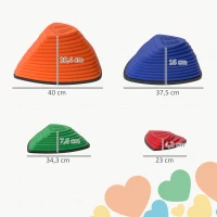 AIYAPLAY Set de 11 piedras de equilibrio, diseño antideslizante, para interior y exterior, apilables, Multicolor(m-3)