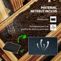 Outsunny Jardinieră Verticală cu 3 Vase Detașabile și Orificii de Drenaj, 60x16x80 cm, Maro(m-6)