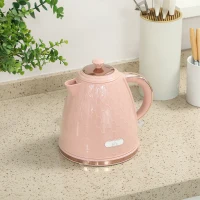 HOMCOM 3kW Rapid Boil Honeycomb Kettle - Light Pink(m-9)
