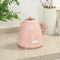 HOMCOM 3kW Rapid Boil Honeycomb Kettle - Light Pink(m-2)