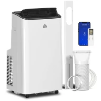 HOMCOM 12000 BTU App-Controlled Mobile Air Conditioner - White(m-10)
