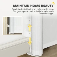 PawHut Gard Extensibil pentru Câini 0-144cm cu Blocare Automată, Alb(m-7)