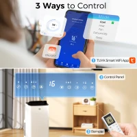 HOMCOM 12000 BTU App-Controlled Mobile Air Conditioner - White(m-4)