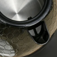 HOMCOM Set 2 in 1, Tostapane e Bollitore da 1,7 L 24,2cm x 19,5cm x 23,4cm Nero(m-5)