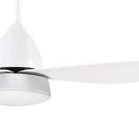 HOMCOM Reversible Ceiling Fan with Light, 3 Blades Indoor Modern Mount White LED Lighting Fan with Remote Controller, for Bedroom, Living Room, White(m-9)