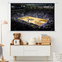 HOMCOM Beamerscherm met Afstandsbediening, 84 Inch, 4:3 formaat, 171x130 cm, Wit(m-11)