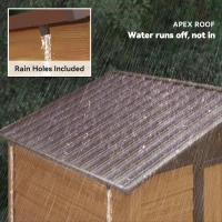 Outsunny 8 x 6ft Metal Garden Shed, House Hut Gardening Tool Storage with Ventilations, Sliding Door, Sloped Roof for Garden, Patio, Brown(m-7)