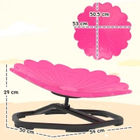 AIYAPLAY Flower-Shaped Sensory Spinning Chair with Non-Slip Base for Balance/Coordination, Pink(m-3)