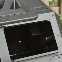 Outsunny Garden Compost Bin Dual Tumbler Rotating Outdoor Composter with Sliding Doors(m-10)