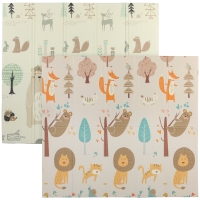 AIYAPLAY Alfombra para Niños 0-6 Años con Temática de Bosque en XPE Multicolor, 196x176x1.5 cm