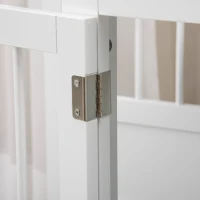 PawHut Cage pour Chiens Petits Table d'Appoint Moderne avec 3 Portes à la Française avec Fermeture Magnétique 78x53x59,3 cm Blanc(m-5)