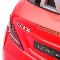 AIYAPLAY Coche Eléctrico para Niños de +3 Años Mercedes SLC 300 con Batería 12V Mando a Distancia Faros LED Bocina Música Rojo(m-9)