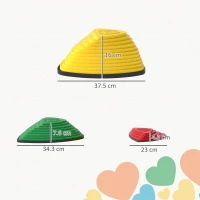 AIYAPLAY Set di 6 pietre di equilibrio, design antiscivolo, per interni ed esterni, impilabile, Multicolore(m-3)