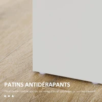 HOMCOM Table à manger table de cuisine moderne avec grand plateau 4-6 personnes en panneau de particules 120x69x75cm gris(m-7)