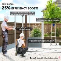 Outsunny 8 x 6ft Metal Garden Shed, House Hut Gardening Tool Storage with Ventilations, Sliding Door, Sloped Roof for Garden, Patio, Brown(m-4)