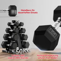 SPORTNOW Hantelset, 8er Set Hanteln mit Gewichten, Kurzhantelset aus Metall, 2kg, 5kg, 8kg, 10kg für Männer und Frauen(m-6)