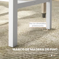 HOMCOM Juego de 2 Sillas de Comedor con Respaldo Alto de Listones y Estructura en Madera de Pino 38,5x47,5x99 cm Blanco(m-6)