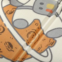 AIYAPLAY Krabbelteppich für Kinder 0-6 Jahre im Weltraumthema mit wasserdichter XPE-Material Multicolor, 196x176x1,5 cm(m-4)
