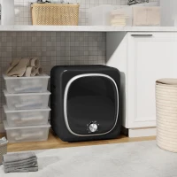 HOMCOM Asciugatrice a Condensa Elettrica 800 W 4 Kg con 5 Modalità di Asciugatura, Cesto in Acciaio Inossidabile, Carica Frontale(m-4)