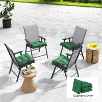 Outsunny Set of 4 42 x 42cm Outdoor Seat Cushions - Green(m-2)