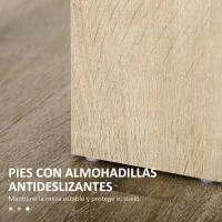 HOMCOM Mesa de Comedor para 4-6 Personas Mesa de Cocina Rectangular Estilo Moderno 120x69x75 cm Roble y Negro(m-7)