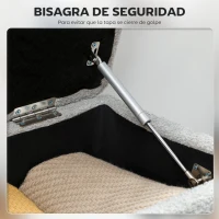 HOMCOM Banco Almacenaje Plegable Capacidad de 57 L 95x38x45 cm Tapizado en Borreguito Pie de Cama para Salón Dormitorio Gris(m-7)