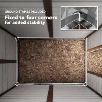 Outsunny 9x 6FT Metal Outdoor Garden Shed, Galvanised Tool Storage Shed w/ Sloped Roof, Lockable Door for Patio Lawn, Green(m-7)