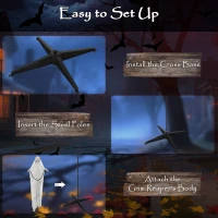 Outsunny 183 cm Life Size Halloween Animated Skeleton Grim Reaper with Glowing LED Eyes, Scary Halloween Decorations, Battery Operated, Indoor Party Props(m-7)