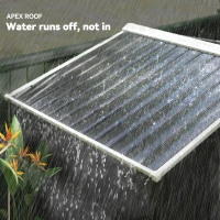 Outsunny 7 x 4ft Weatherproof Shed, Outdoor Bike Storage Shed with Ventilation Slots, Foundation Kit and Lockable Double Doors, Dark Grey(m-8)