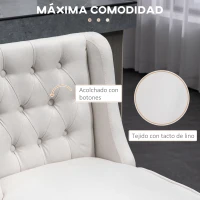 HOMCOM Juego de 2 Taburetes de Bar con Respaldo Taburetes Altos de Cocina Giratorios 180° Patas de Madera 46x57x101 cm Beige(m-7)