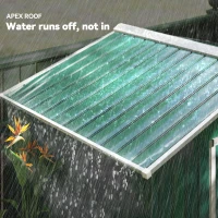 Outsunny 7 x 4ft Metal Garden Shed, Outdoor Storage Tool House with Ventilation Slots, Foundation Kit and Lockable Double Doors, Green(m-8)