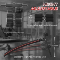 HOMCOM Sit Up Bench, Core Workout Bench with Adjustable Thigh Support, Foldable, For Home Gym Exercise(m-5)
