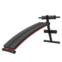 HOMCOM Sit Up Bench, Core Workout Bench with Adjustable Thigh Support, Foldable, For Home Gym Exercise(m-11)