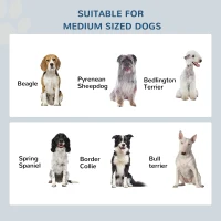 PawHut Raised Dog Feeding Bowls with Stand, Stainless Steel for Medium Dog, 58L x 31W x 25H cm - Brown(m-6)