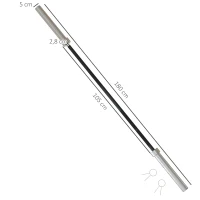SPORTNOW Barra de Pesos de Aço180 cm Ø50 mm com 2 Grampos Carga 200 kg Barra Olimpica para Discos de Ø5 cm Prata e Preto(m-3)
