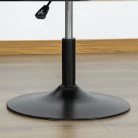 HOMCOM Height Adjustable Bar Stool, Swivel Accent Chair, Fabric Dining Chair with Tub Seat, Backrest, Height Adjustable, Grey(m-9)